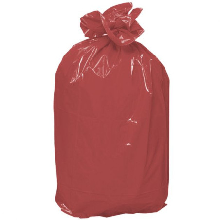 Sac poubelle - 110L - Rouge - 250 sacs - 40µ