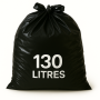Sac poubelle - 130L - Noir - 200 sacs