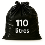 Sac poubelle - 110L - Noir - 200 sacs