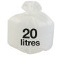 Sac poubelle - 20L - Blanc - 1000 sacs