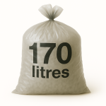 Sac poubelle - 170L - Transparent - 100 sacs