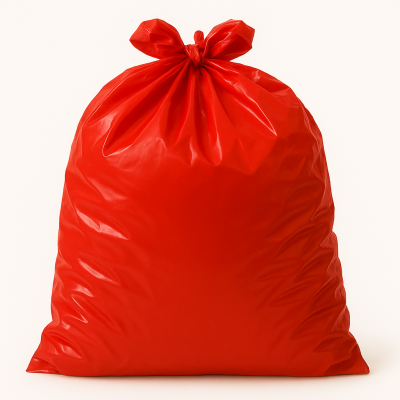 Sac poubelle - 130L - Rouge - 100 sacs