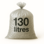 Sac poubelle - 130L - Transparent - 200 sacs