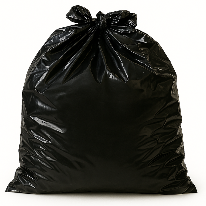 Sac poubelle - 110L - Noir - 200 sacs - 45µ